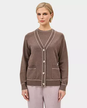 Кардиган с контрастной отделкой
