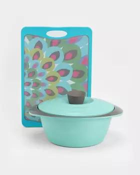 Кастрюля Glamour, 24 см и разделочная доска в подарок