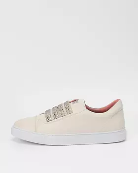 Кеды из натуральной кожи с декором стразами