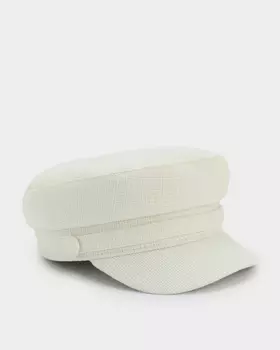 Кепка из ткани с твидовым переплетением