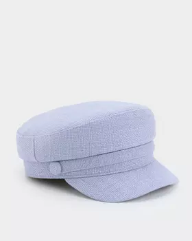 Кепка из ткани с твидовым переплетением