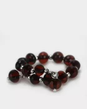 Кольцо-антистресс из натурального янтаря