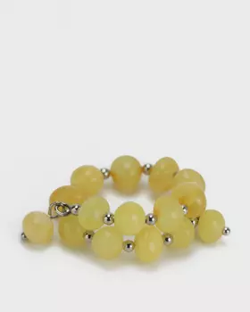 Кольцо-антистресс из натурального янтаря