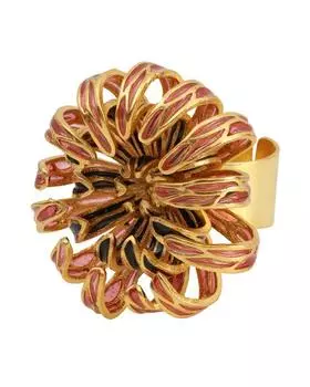 Кольцо с розовой маргариткой