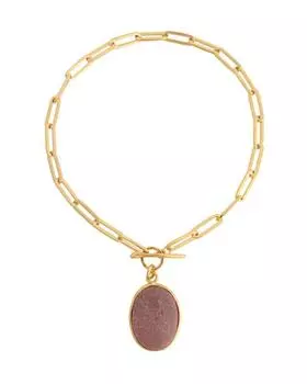 Колье-цепь с родонитом