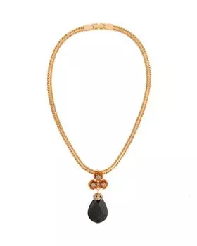 Колье с черным стеклом