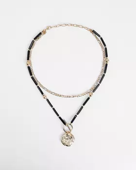 Колье, р. единыйразмер, цвет Черный