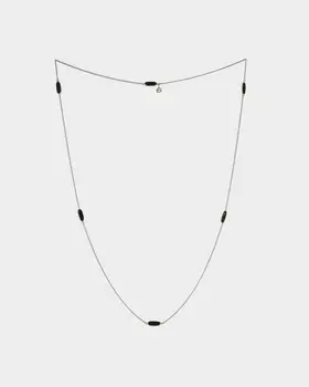 Колье с черными фианитами