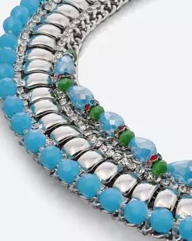 Колье с металлическими вставками