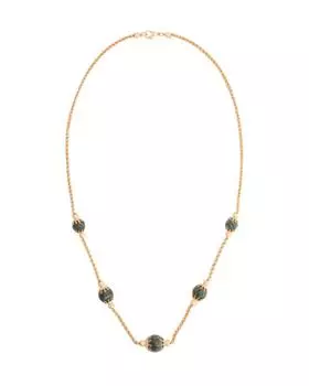 Колье с зелеными камнями