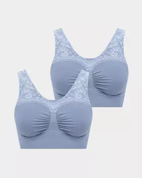 Комплект из двух корректирующих бюстье с вязаным кружевным дизайном