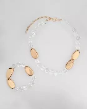 Комплект из колье и браслета