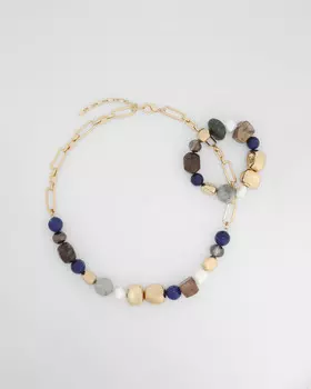 Комплект из колье с цепочкой и браслетом