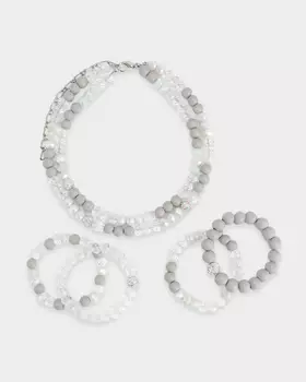 Комплект: колье и 4 браслета