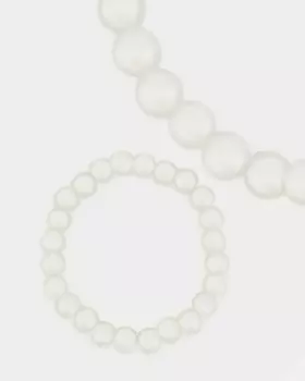Комплект: колье и браслет из искусственного жемчуга