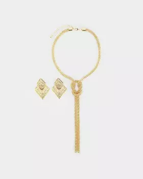 Комплект: колье и серьги