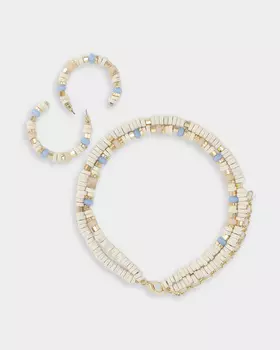 Комплект: колье и серьги