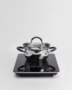 Комплект: плитка индукционная Brayer и кастрюля Vensal, р. Безразмера, цвет Без цвета