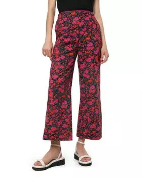 Брюки с ярким цветочным принтом