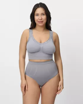 Корректирующее бюстье с легким эффектом поддержки и декором кружевом