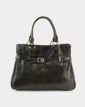 Кожаная сумка с декоративным ремешком