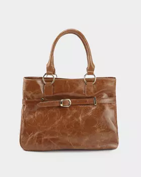 Кожаная сумка с декоративным ремешком