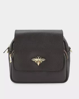 Кожаная сумка с декором в виде пчелы