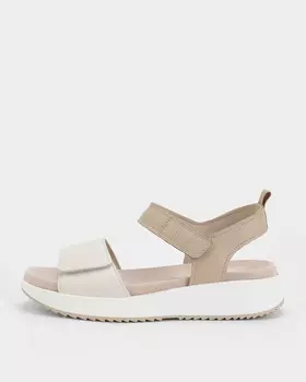 Кожаные сандалии с застежками-липучками и съемной стелькой Wash