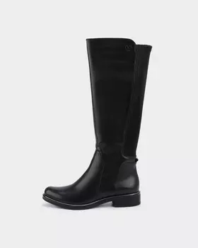 Кожаные сапоги с эластичной вставкой на голенище XL