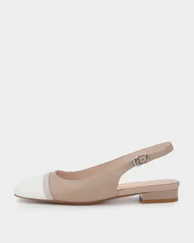 Кожаные туфли-слингбэки с застежкой на щиколотке