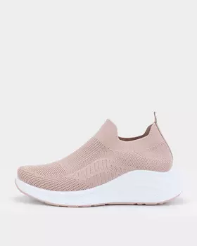 Кроссовки из эластичного трикотажа с фактурным узором