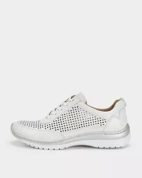 Кроссовки из натуральной кожи со сквозной перфорацией