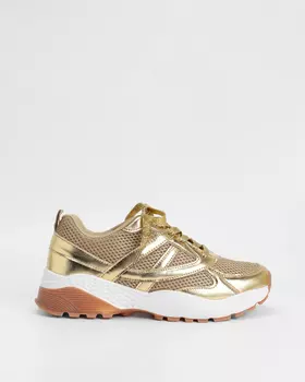 Кроссовки, р. 36, цвет Золотой