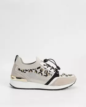 Кроссовки, р. 40, цвет Бежевый мульти