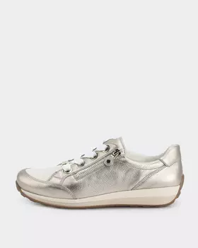 Кроссовки увеличенной полноты из натуральной кожи/замши со съемной стелькой High Soft