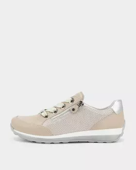 Кроссовки увеличенной полноты из натуральной кожи/замши со съемной стелькой High Soft