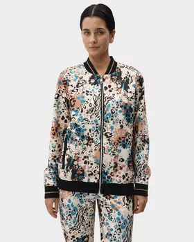 Куртка-бомбер с анималистичным принтом