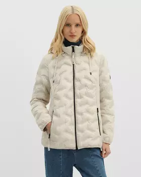 Куртка прямого кроя cо съемным регулируемым капюшоном