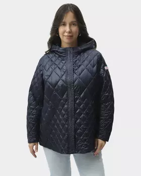 Куртка прямого кроя с капюшоном