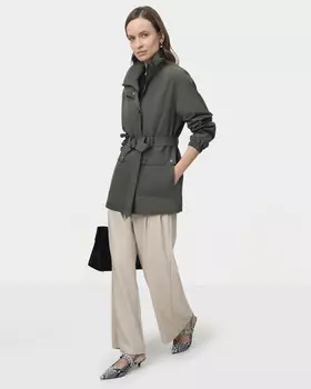 Куртка прямого кроя с накладными карманами