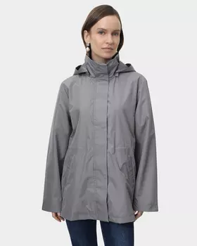 Куртка прямого кроя со съемным капюшоном