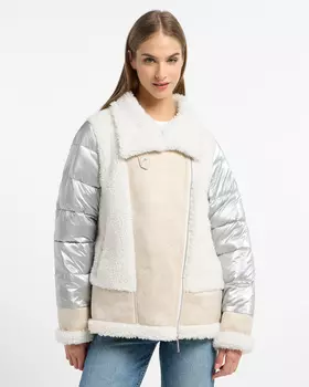 Куртка, р. 44, цвет Белый/бежевый