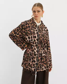 Куртка, р. 58, цвет Леопардовый