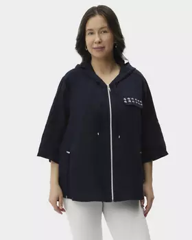 Куртка свободного кроя с капюшоном