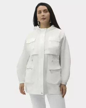 Куртка свободного кроя с кулиской на талии