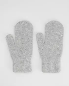 Лаконичные варежки из трикотажа на основе шерсти и ангоры