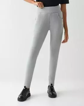 Легинсы, р. 46, цвет Серый меланж