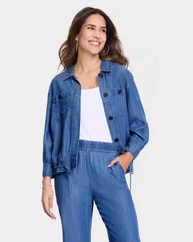 Легкая куртка в джинсовом стиле из мягкого лиоцелла