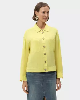 Легкий льняной жакет прямого кроя