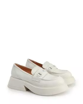 Лоферы, р. 37, цвет Молочный